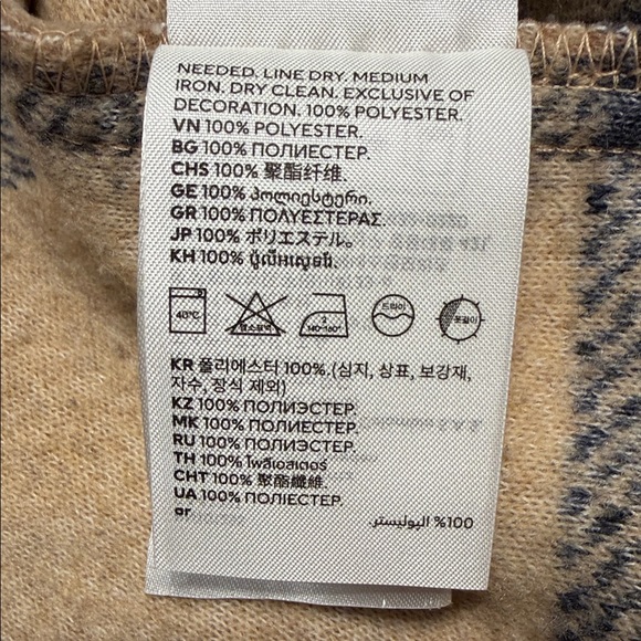 H&M Oversized Plaid Button-up Women’s Cabin-core Shacket size XS - Picture 7 of 8